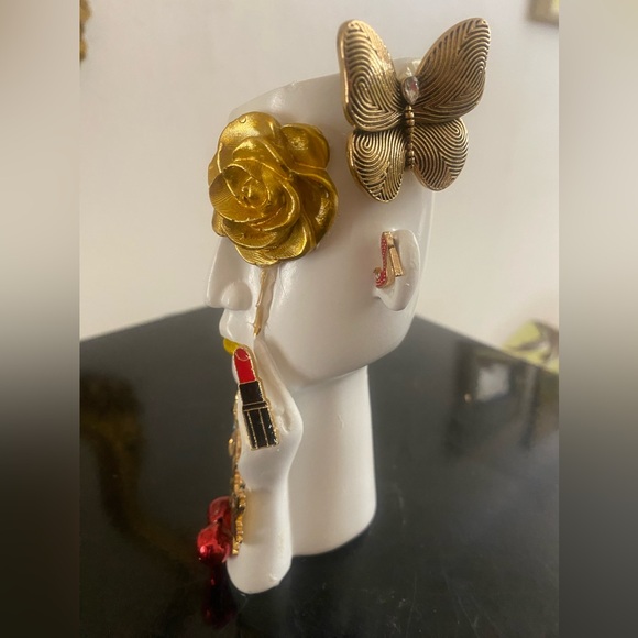 Vase Planter Sculptural Face Decorated Hand-Crafted One of a Kind - Picture 13 of 15